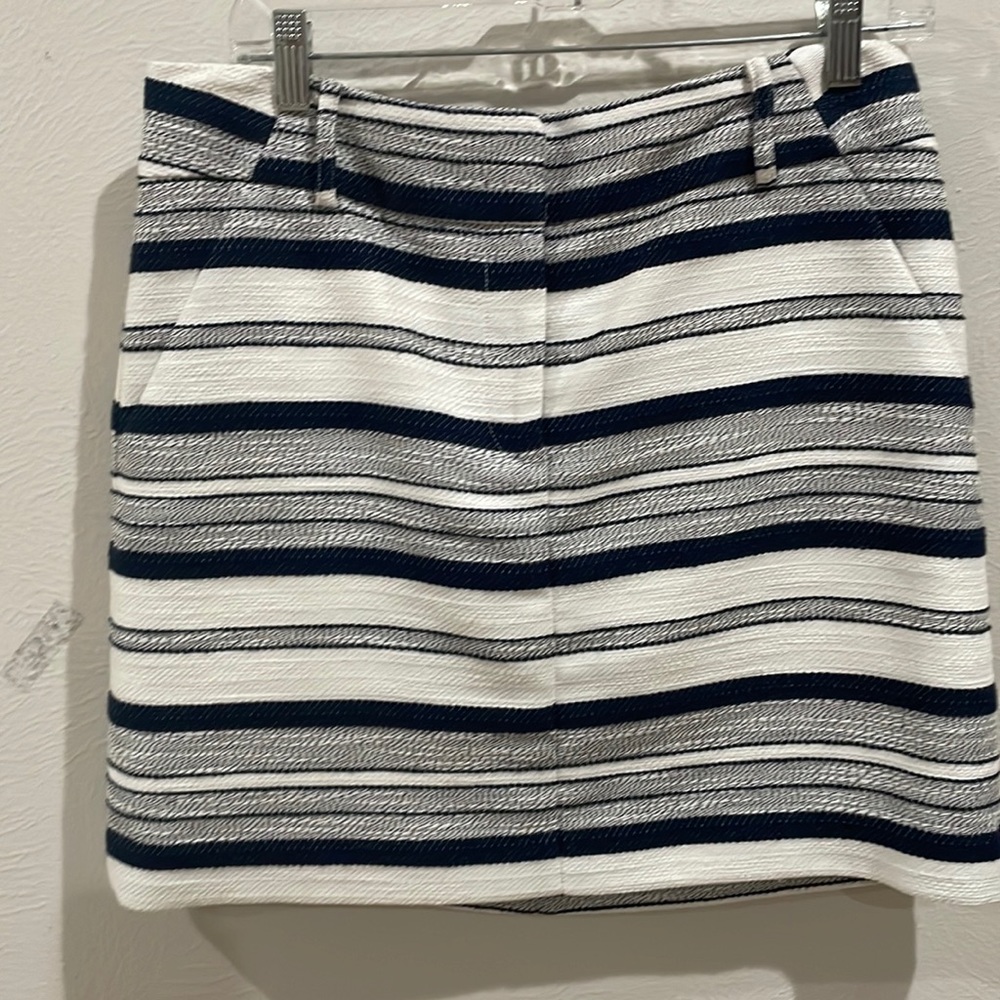 Loft navy/cream mini skirts